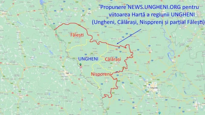 Propunere pentru viitoarea Hartă a regiunii VEST / UNGHENI